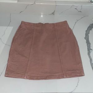 Pink mini skirt